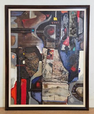 a picture of a painting on the wall of a room