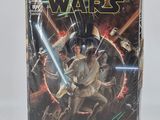 the cover of star wars, a comic book with a picture of a man holding a sword