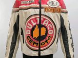 a motorcycle jacket on display on a mannequin stand