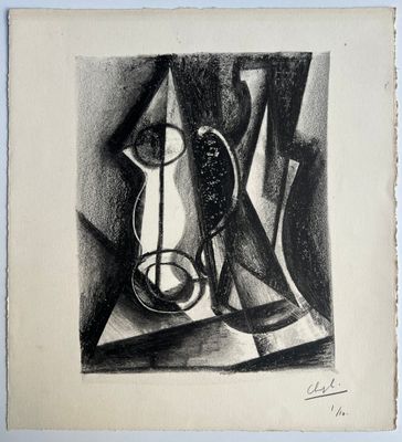 an image of a drawing of a still life with a bird on a table