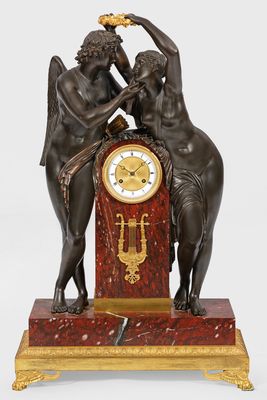 a clock that is sitting on top of a table