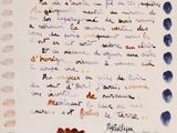 un gros plan d'un morceau de papier sur lequel on a écrit