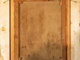 an old picture of a picture frame with a brown background