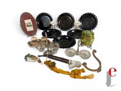 a lot of assorted items on a white surface