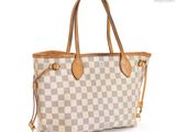 louis vuitton damier canvas and leather tote bag