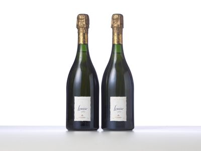 deux bouteilles de champagne posées sur une table