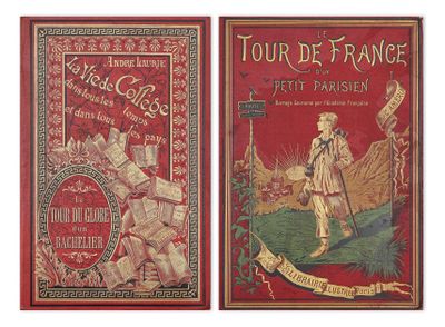 deux couvertures de livres sur le Tour de France représentant un homme sur une colline