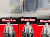 three packages of metal parts are sitting on a white surface