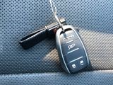 a car key attached to the back seat of a car