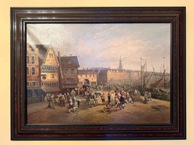a picture of a painting on the wall of a building