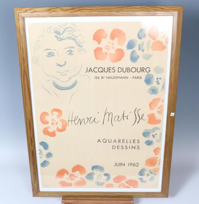 Henri MATISSE : Exposition Jacques Dubourg, à Paris Lithogra…