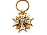 Gros plan sur une médaille d'or ornée d'une étoile