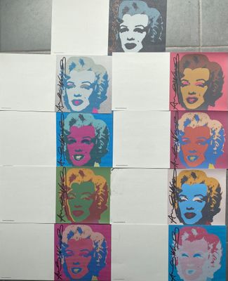 Andy Warhol (1928-1987) Ensemble complet de 10 cartons d'inv…
