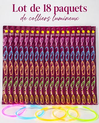 lot de 18 bracelets de colliers lumiex