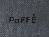 a close up of a piece of paper with the word poffe written on it