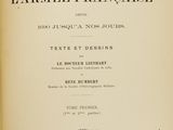 an old book with a black and white title on it