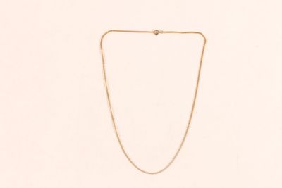 Chaîne en or jaune 750 ‰ à maille gourmette, fermoir en or e… - Photo 1