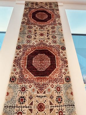 Tapis couloire Mamlouk Afghan fond blanc