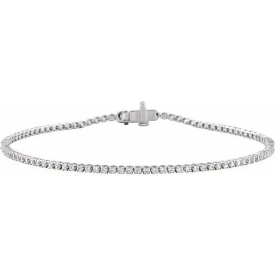 Bracelet tennis en or blanc 14 carats serti de diamants