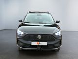 the front view of a black car in a white room