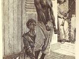 a drawing of a man and a woman on a porch