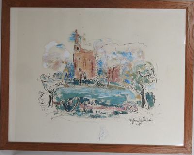 a picture of a painting hanging on a wall