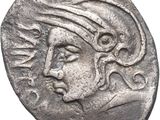 une pièce de monnaie en argent portant l'image d'un visage de femme