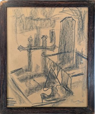 dessin représentant une table et des chaises dans une pièce