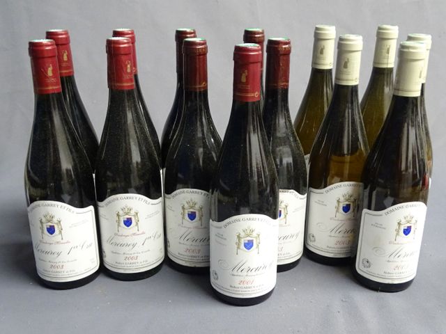 MERCUREY 1er CRU, DOMAINE GAREY et FILS, 4 bouteilles de 2003 ; M...