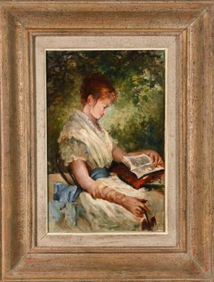 École moderne de la 1ère moitié du XXe siècle Jeune femme li…