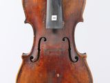 an old violin with a bow on a white background