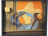 a picture of a painting on the wall of a building