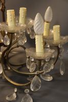 Lustre à douze bras de lumière en métal doré et pampilles en… (photo 3)
