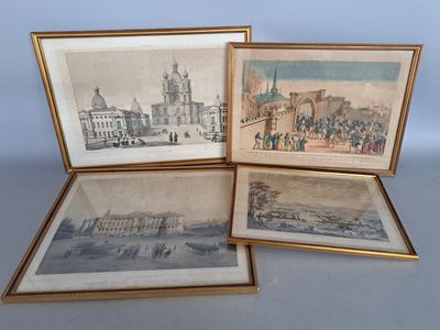 Quatre gravures : d'après André DURAND (1807-1867) couvent d…