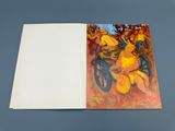 a picture of a book with a picture of a woman on a bicycle