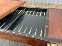 Table à jeu de tric-trac en acajou et placage d'acajou, ouvr… (photo 6)