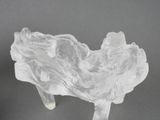 a close up of a piece of ice on a table