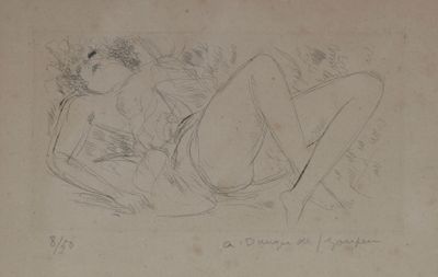drawing of a woman sitting on a chair with her legs crossed