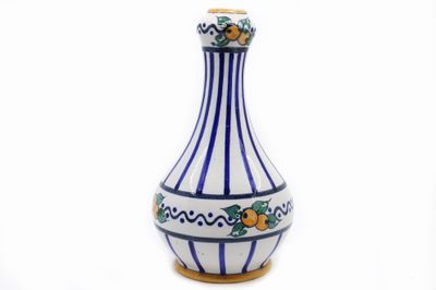 QUIMPER HB Petit vase balustre en faïence émaillée polychrom…