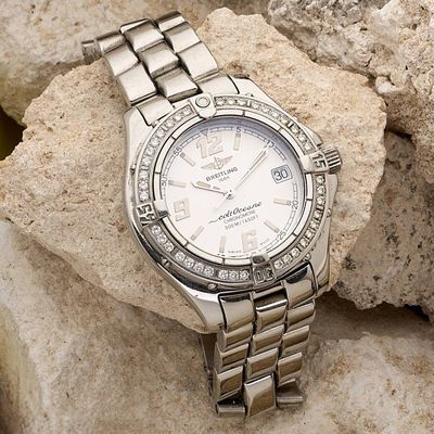 BREITLING COLT OCEANE Montre-bracelet de dame en acier, cadr…