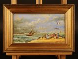 a picture of a picture of a painting on a easel
