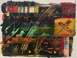 peinture abstraite représentant un tableau aux couleurs et aux formes variées