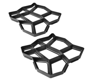 Lot de 2 Moules de pavé de jardin 42 x 42 x 4 cm , en polypr…