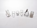 a lot of metal objects that are sitting in the snow