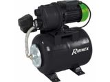 a black air compressor with a green light on top