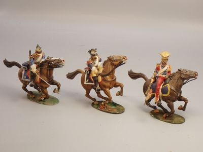 Figurines d'artistes - Empire - 54 mm, lancier et 2 cuirassi…