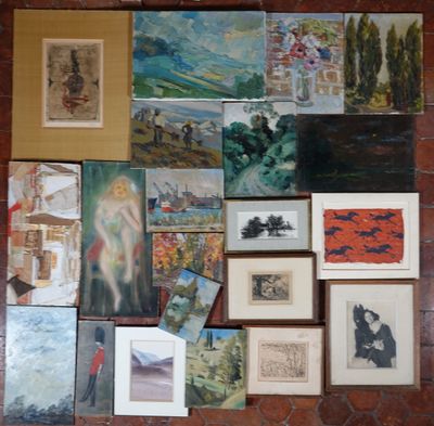 LOT de 28 pièces encadrées comprenant : - Photo 1