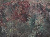 a painting of a bunch of flowers in a field