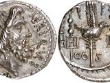 une pièce d'argent portant l'image d'un homme