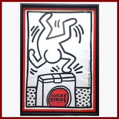 HARING Keith (d'après) : Lucky Strike, 86 Sérigraphie, signa…